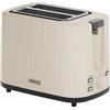 Princess Tostapane Wave, tostapane 2 fessure, 7 livelli di tostatura, vassoio briciole rimovibile, centratura automatica, scongelamento, spegnimento auto, piedini antiscivolo, beige, 930 W, 142337