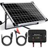 ECO-WORTHY Kit Pannello Solare Monocristallino da 25 W, 12 V, Pannello Solare da 25 W, Supporto Regolabile + Cavo di Collegamento SAE, Regolatore di Carica per Giardino, Casa e Barca Marina