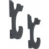 Moumou Set 2 Supporti da Parete per Spada Samurai - Gancio Regolabile per Katana, Wakizashi, Tanto, Genji - Espositore a 2 Livelli per Armi