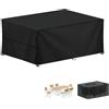LAMUNI Coperture per Mobili da Giardino, 200x100x75cm Copertura Tavolo Esterno Telo Copertura per Giardino, Anti-UV Copridivano Esterno Impermeabile Telo Copri Divano da Giardino, Rettangolare