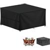 LAMUNI Copertura per Mobili da Giardino Impermeabili Copertura Tavolo da Giardino Rettangolare Telo Copritavolo da Giardino Tessuto Oxford 420D Coperture per Divano da Esterno, Anti-UV, 130x120x85cm