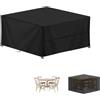 LAMUNI Coperture per Mobili da Giardino, 160x160x74cm Copertura Tavolo Esterno Telo Copertura per Giardino, Anti-UV Copridivano Esterno Impermeabile Telo Copri Divano da Giardino, Quadrato