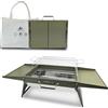 Charmline 47 x 34 cm Griglia a Carbone Portatile Pieghevole, Barbecue Carbonella Portatile Compatta per 3-5 Persone, Griglia BBQ per Campeggio, Picnic, Giardini e Feste in Spiaggia, Verde