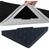 EASYKEENECOM 22 tappeti antiscivolo nero, 28 x 14 cm, 2 mm, triangolare, lavabili, riutilizzabili, per pavimenti in legno duro, tappeti e tappetini