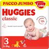 Huggies Classic, Pannolini Taglia 3 (4-8Kg), Protezione completa, Pacco Jumbo, 144 Pz