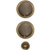 DACAN PROTECTION Kit Serratura per Porta Scorrevole - Rosetta Tonda Cieca in Zama, Maniglia Senza Serratura, Design Moderno e Funzionale (Bronzo)