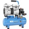 Güde Compressore Airpower 105/8/6 Silent (senza olio, silenzioso, solo 59 dB(A), max. 8 bar, 550 W, quantità di consegna 94 l/min, riduttore di pressione, manometro, valvola di sicurezza e vite