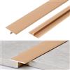 CEIEVER Alluminio Striscia di Transizione per Pavimenti 3 pezzi Profilo T in Alluminio 0,9 m × 2 cm Laminato Striscia di Soglia Profilo di Transizione per Transizioni tra Piastrelle (Oro)