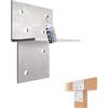 GeZu Impex Connettore a T Legno 91x91mm Set di 4 Zincato a Caldo Staffa di Connessione a T per Muro e Palo per Strutture in Legno