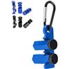 Generic Morsetto per righello ad angolo retto, misuratore per scale alte per incorniciare quadrati, antiscivolo, esagonale, stabile, con gancio e supporto, per falegnameria e lavori di layout (blu)