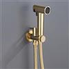 FQYEP Idroscopino Portatile WC A Parete Doccetta per Bidet A Doppia Uscita In Ottone Adatta per La Pulizia Di WC,Pavimenti E Vasche,Oro