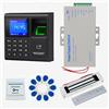 ReaIOKbii Kit biometrico del sistema di controllo dell'accesso di sicurezza delle impronte digitali, portachiavi RFID 125KHz, serratura magnetica 180KG/350lbs, serratura elettromagnetica, trasformatore di