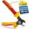 S&R Cesoie per cavi VDE 1000 V, per elettricista, 160 mm, tagliacavi, HRC 56-62, in acciaio legato a calore e a induzione, 60 CrV, taglio di precisione