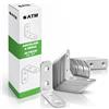 ATM Squadretta per Mobili Acciaio Zincato 40x40x16mm - Zincato Argento - Set da 25 pezzi