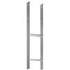 BK Shop 6 x supporti per pali a forma di H per calcestruzzo 161 x 600 | base di supporto 161 x 600 x 60 mm, ancoraggio per pali in legno, per terrazze e recinzioni