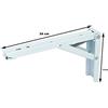 CasaXXl - Set di 2 Cosce Pieghevoli, angolari, 34 x 11 x 1 cm, Portata: 55 kg