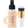 Ceboic Body Shimmer, Spray Glitter Corpo Viso, Olio Corpo Scintillante, Lunga Durata Brillantini Evidenziatore Liquido, Glitter Per Il Corpo per Viso Spalle Clavicole Braccia Capelli (Oro Champagne)
