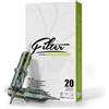 EZ TATTOO EZ Aghi Tattoo - 20pezzi #10 (1RL) 0.3MM Bugpin Round Liner Aghi per Cartucce Tatuaggio per il Trucco Permanente SMP Microblading del Cuoio Capelluto - Venom