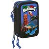 safta BRAINROT - Astuccio scolastico con 37 utensili inclusi, ideale per bambini dai 5 ai 14 anni, comodo e versatile, qualità e resistenza, 12,5 x 5,5 x 19,5 cm