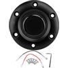 Baxnore Tappo centrale volante Pulsante clacson Materiale ABS premium Coprivolante universale a 6 fori con kit di installazione semplice per accessori auto aftermarket Nardi Vertex (Nera)