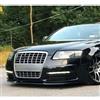 AUTOVISION Per Audi A6 C6 S6 Cupra Paraurti Anteriore Spoiler Lip Body Kit Nero (3 pezzi)