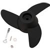 U-BCOO Elice marina Motore propulsore per esterni elettrici per motocicli da 55lb, 62lb, 86lb Accessori per barche a 3 pale (nero)
