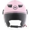BHR Casco Moto Bambino Demi-Jet 841 CHILD - Casco Scooter per Bambini/Bambine Omologato ECE 22.06 - Visiera Antigraffio, Sgancio Micrometrico e Design Moderno - Rosa Metallico, S