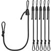 Flintronic Cinghia Elastica con Ganci, Corde Elastiche, 6 Pezzi 8mm*45cm Cinghia Elastici Regolabile, per Bicicletta Moto Fissaggio Bagagli