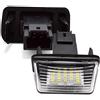 LncBoc LED Luci targa per auto Lampada targa 3W 12V 18SMD con CanBus nessun errore 6000K Xeno Bianco freddo per 206/207/306/307/308/406/407 ecc, 2 Pezzi