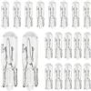 ViiRou 20 pezzi T5 12 V 1,2 W LED Incandescent cruscotto Light, lampadina cruscotto, lampadine di ricambio T5 per contatore auto moto camion (bianco)