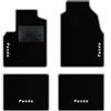 QUEMAR Tappetini Auto per Panda II 2003-2011, Bordo Perla, 4 Ricami | Kit Tappeti Moquette e Gomma su Misura / Set 2 Anteriori + 2 Posteriori / Ricami e Colori Personalizzati / Antiscivolo