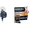 Aqua Control C4099O Programmatore d'irrigazione da giardino, per tutti i tipi di rubinetti, apertura a 0 bar. Vecchio C4099N + Duracell Optimum confezione da 4 AAA