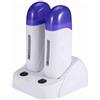 Mimdixy Scaldacera Elettrico Per Depilazione, Scaldacera Elettrico Roll On 100g Con Base Riscaldante Dispositivo Scaldacera Per Donna Uomo Corpo, Gamba, Viso, Ascella (Biposto standard europeo)