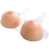 Generico Pettorale rotondo in silicone per crossdresser - Seno finto monoblocco per transgender e cosplay - Protesi toracica completa realistica per CD e MTF - Tonalità della pelle naturale (S)