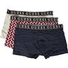 GUESS Boxer Uomo Confezione 3pezzi tripack Elastico a Vista Cotone elasticizzatoarticolo U2VG00JR00A TRIPACK Trunk, F7SO Blu/Fantasia/Grigio, IT V - INT L - in -34-36 - CM 86-90