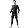 YiZYiF Uomo Metallico Bodystocking Catsuit Jumpsuit Leggings Tuta Intera Monopezzo Overall Body da Ginnastica Body Shaper Palestra Biancheria Intima Nero Taglia unica