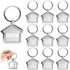 Hauleruee Portachiavi personalizzati per la casa, confezione da 5-100 portachiavi personalizzati a forma di casa rotante in metallo con il tuo logo/testo inciso per inaugurazione della casa, agente
