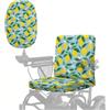 Poceacles Coprisedile universale per sedia a rotelle elettrica, protezione professionale per scooter con bordo elastico, copertura per sedia a rotelle per anziani disabili, motivo floreale limone