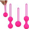 TM-mall Esercitatore per il pavimento pelvico femminile con contrazione post-partum e serraggio smart ball rosa (3 pezzi)