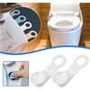 SV life 2 Maniglie Alza Tavoletta WC | Sollevatore Copriwater in Silicone con Ventosa | Senza Toccare il WC, senza Colla, Rimovibile e Lavabile | Bianco, 10 cm