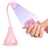 Generic Lampada per unghie UV LED girevole a 360°, asciugatura rapida a mani libere, con modalità flash, per manicure casalinga e salone, rosa