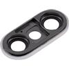 Generic Mobile TM Compatibile con lente della fotocamera posteriore con supporto e contorno compatibile per iPhone XS/XS Max (argento) (vero zaffiro l Premium) (confezione da 10)