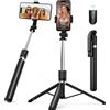 DUCLUS Treppiede per iPhone, 170 cm, asta per selfie, regolabile, rotazione a 720°, supporto per smartphone, per vlog, viaggi, live streaming, Android