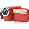 EBTOOLS Videocamera digitale portatile, per bambini, con display LCD TFT a colori da 5,1 cm, adatta per esercizio/ciclismo/alpinismo/corsa (rosso)