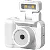 Mkcavne Fotocamera con Stile Mini SLR Cmos con Luce Flash e Base di Ricarica. Registratore Video Portatile DV 1080P con Schermo LCD B