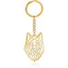 VASSAGO Portachiavi in acciaio inox con animali scavati Zaino Portachiavi auto Accessori Portachiavi Charm per uomini e donne