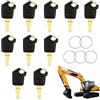 JRSHIRLEYLTD 10 chiavi di accensione 5P8500 universali per macchine da costruzione per macchine pesanti/bulldozer di attrezzature pesanti, interruttore di accensione chiave, set di chiavi di avvio di