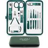 DUAIU Set Manicure,12 Pezzi Tagliaunghie Set Professionale,Kit Manicure Pedicure,Kit per Unghie in Acciaio Inox,Set di Tagliaunghie per Uomo e Donna con Custodia da Viaggio