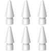 flintronic Punta per Apple Pencil, 6 Pezzi Punte Tips, Alta Sensibilità Punte, Punta Ricambio Accessori, per Apple Pencil 1a e 2a Generazione, Compatibile con Apple Pencil Punta (Bianco *6)