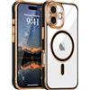 LCHULLE Magnetic per iPhone 17 Cover trasparente [Compatibile con Magsafe] protezione della fotocamera Custodia antiurto Cover protettiva clear silicone case per iPhone iPhone 17 Nero